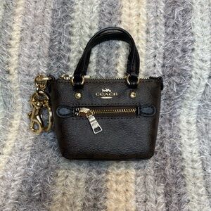 Coach Mini Bag Charm in Signature Print